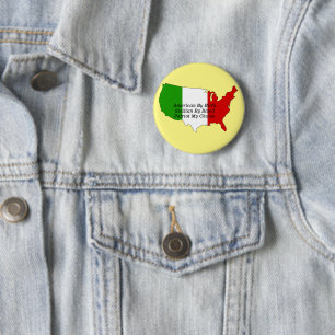 Sicilian American Italian Patriot USA Map 2 Inch Round Button