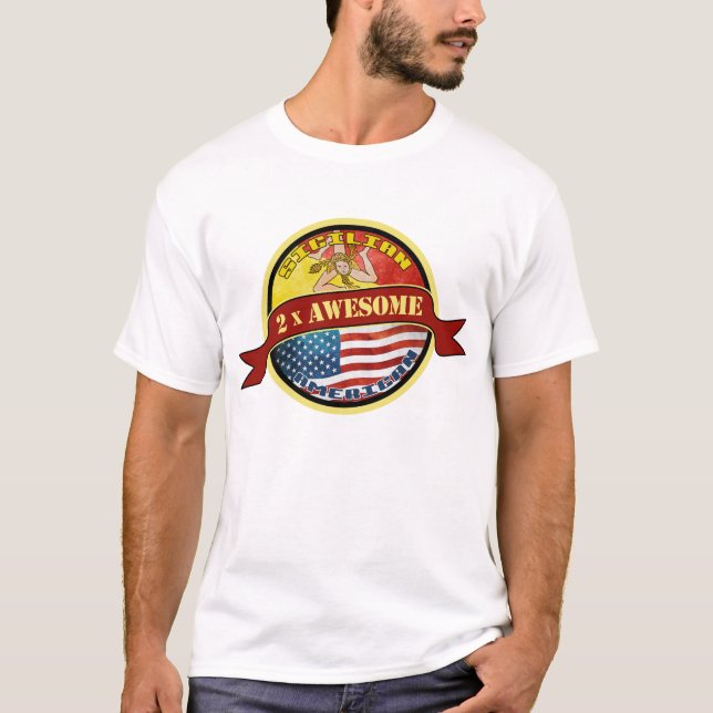 Sicilian American Men's T-Shirts (Front)