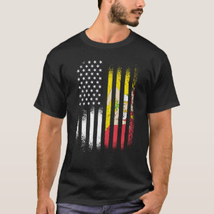 Sicilian American Patriot Grown Country USA Flags T-Shirt