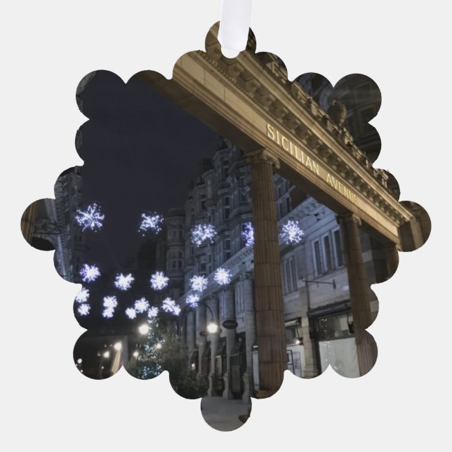 Sicilian Avenue Holborn London UK Christmas Photo Ornament Card (Front)