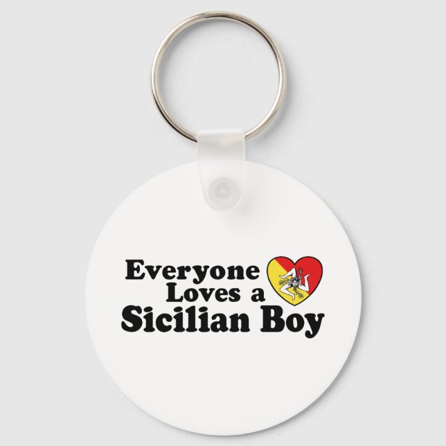 Sicilian Boy Keychain (Front)