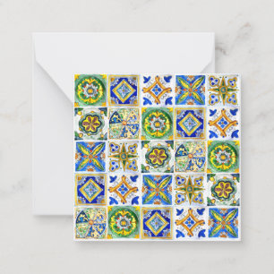 Sicilian Ceramic Tile - Flat note card