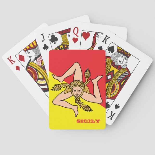 Sicilian Flag Games, Sicily Playing Cards (Back)