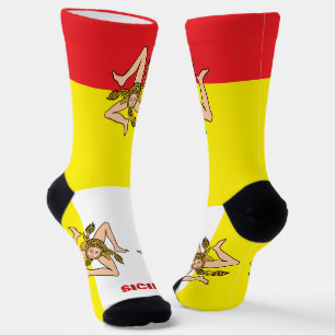 Sicilian Flag Patriotic Sustainable Sicily Premium Socks