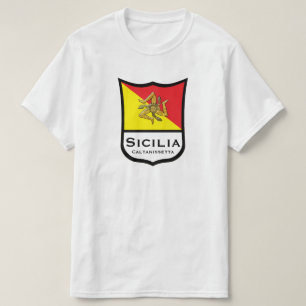 Sicilian Flag Trinacria Gold Personalize T-Shirt