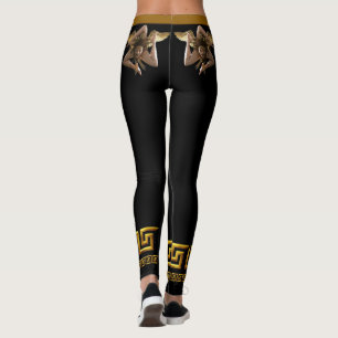 Sicilian Golden Medusa Athletic Leggings