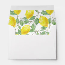 Sicilian Love - Printed Lemon Envelopes
