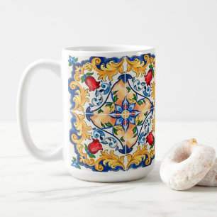 Sicilian Majolica Colourful Tile Pattern Coffee Mug