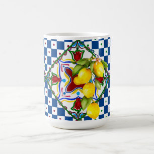 Sicilian,majolica,tiles,lemons  magic mug