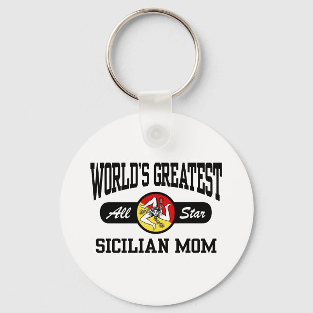 Sicilian Mom Keychain (Front)
