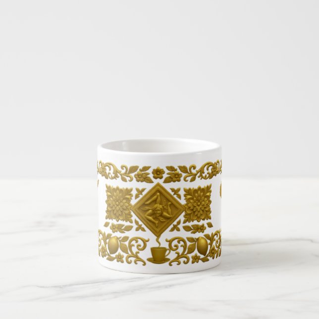 Sicilian Pattern Espresso cup (Front)