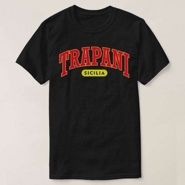 Sicilian Pride  University Style Trapani  T-Shirt (Design Front)
