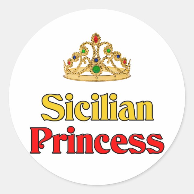 Sicilian Princess Classic Round Sticker (Front)