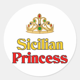 Sicilian Princess Classic Round Sticker