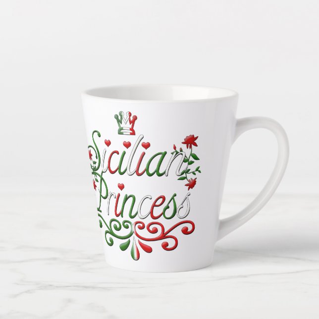 Sicilian Princess  Latte Mug (Right)