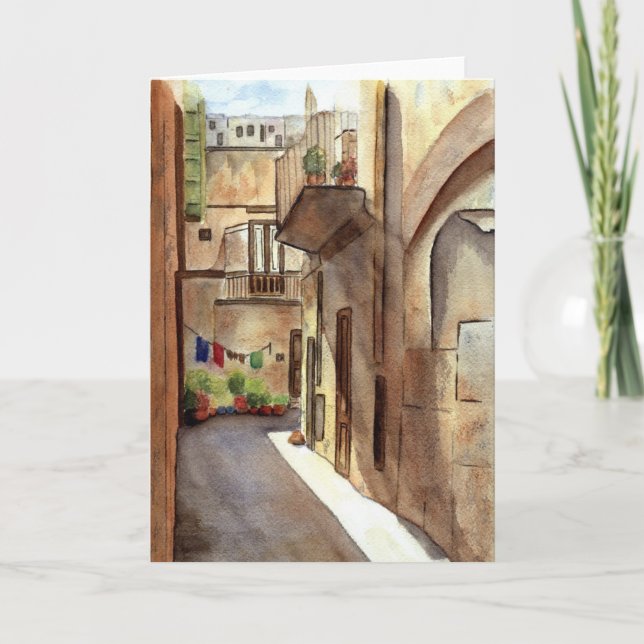 Sicilian Street Notecard (Front)