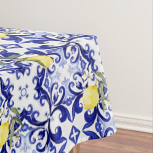 Sicilian style,lemons,majolica  tablecloth