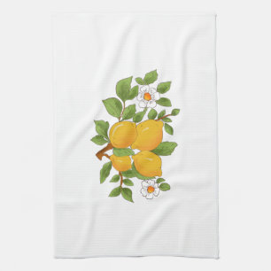 Sicilian style,majolica,lemons               kitchen towel