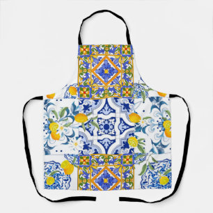Sicilian style,summer art All-Over Print Apron