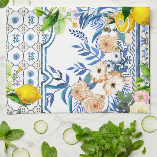  Sicilian style,summer art      Kitchen Towel (Folded)
