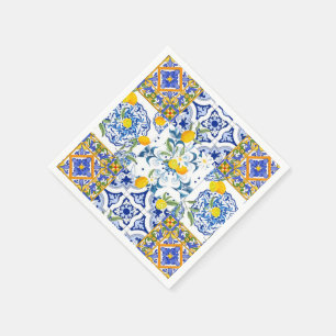 Sicilian style,summer art napkin