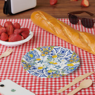 Sicilian style,summer art       paper plate
