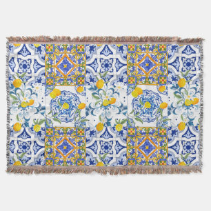 Sicilian style,summer art throw blanket