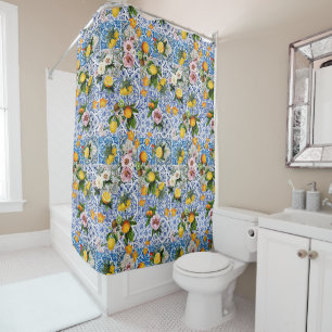 Sicilian style tiles with flowers and lemon