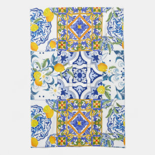 Sicilian,summer,citrus  kitchen towel