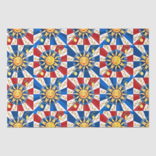 Sicilian sun, majolica,lemon, tissue paper