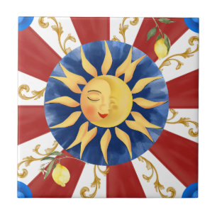 Sicilian sun, majolica, tile