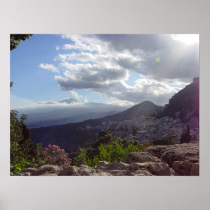 Sicilian Sun Rays Poster