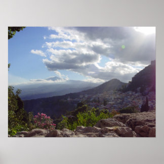 Sicilian Sun Rays Poster