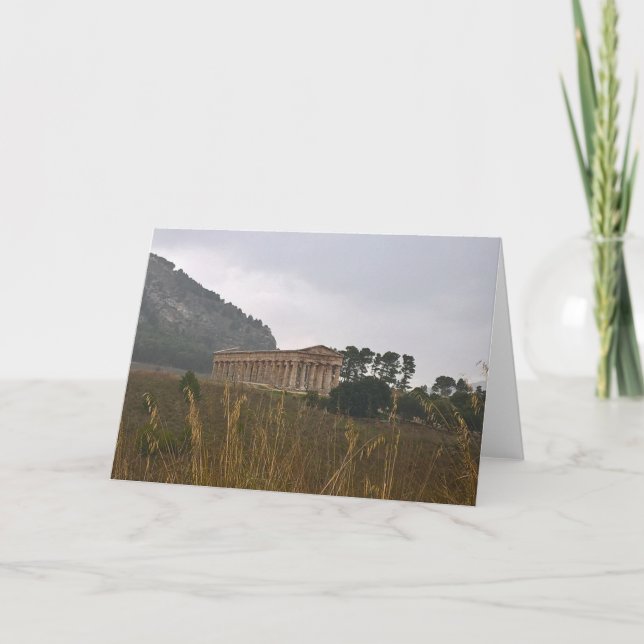 Sicilian temple card. Blank for your own message. Card (Front)