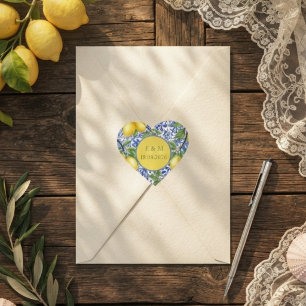 Sicilian Tile & Lemon Heart Sticker