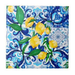 Sicilian tiles,lemon,mosaic,majolica, tile