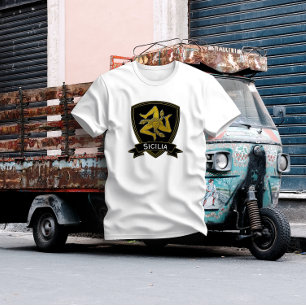 Sicilian Trinacria Black & Gold T-Shirt