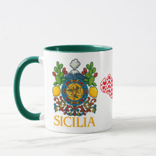 Sicilian Trinacria Design Coffee Mug