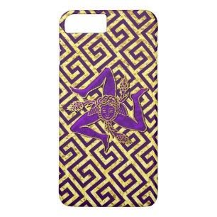 Sicilian Trinacria in Purple and Gold Case-Mate iPhone Case