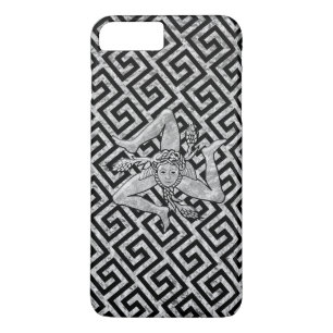 Sicilian Trinacria in Silver and Black Case-Mate iPhone Case