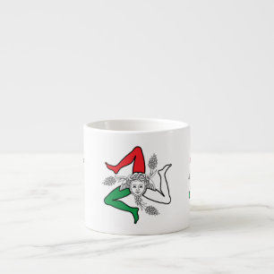 Sicilian Trinacria Medusa Design Espresso Cup