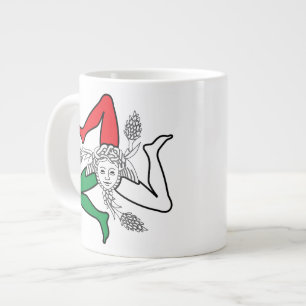 Sicilian Trinacria Medusa Design Large Coffee Mug