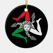 Sicilian Trinacria Medusa Emblem Italian Theme