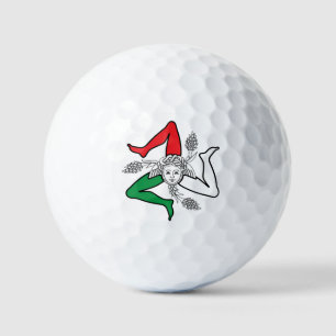 Sicilian Trinacria Medusa Emblem Italian Theme Golf Balls