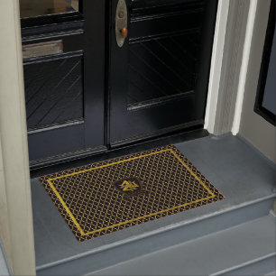 Sicilian Trinacria Quatrefoil Doormat