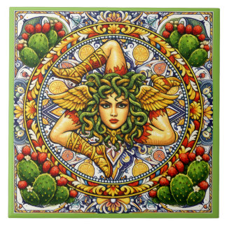 Sicilian Trinacria   Tile