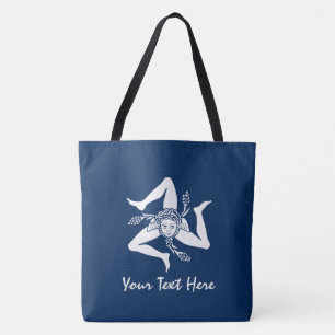 Sicilian Trinacria Your Text and Colour Tote Bag