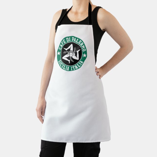 Sicilian Trinacria Your Text   Apron (Insitu)