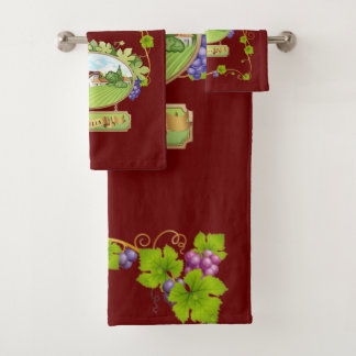 Sicilian Vineyard  Bath Towel Set