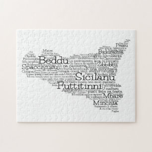 Sicilian Word Map Jigsaw Puzzle